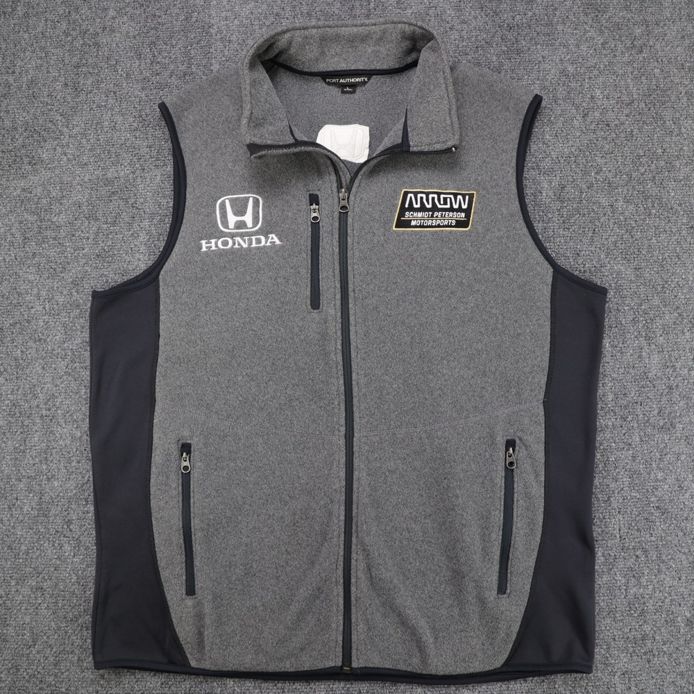 Honda Arrow Schmidt Peterson Motorsports Fleece Vest Mens Large Gray